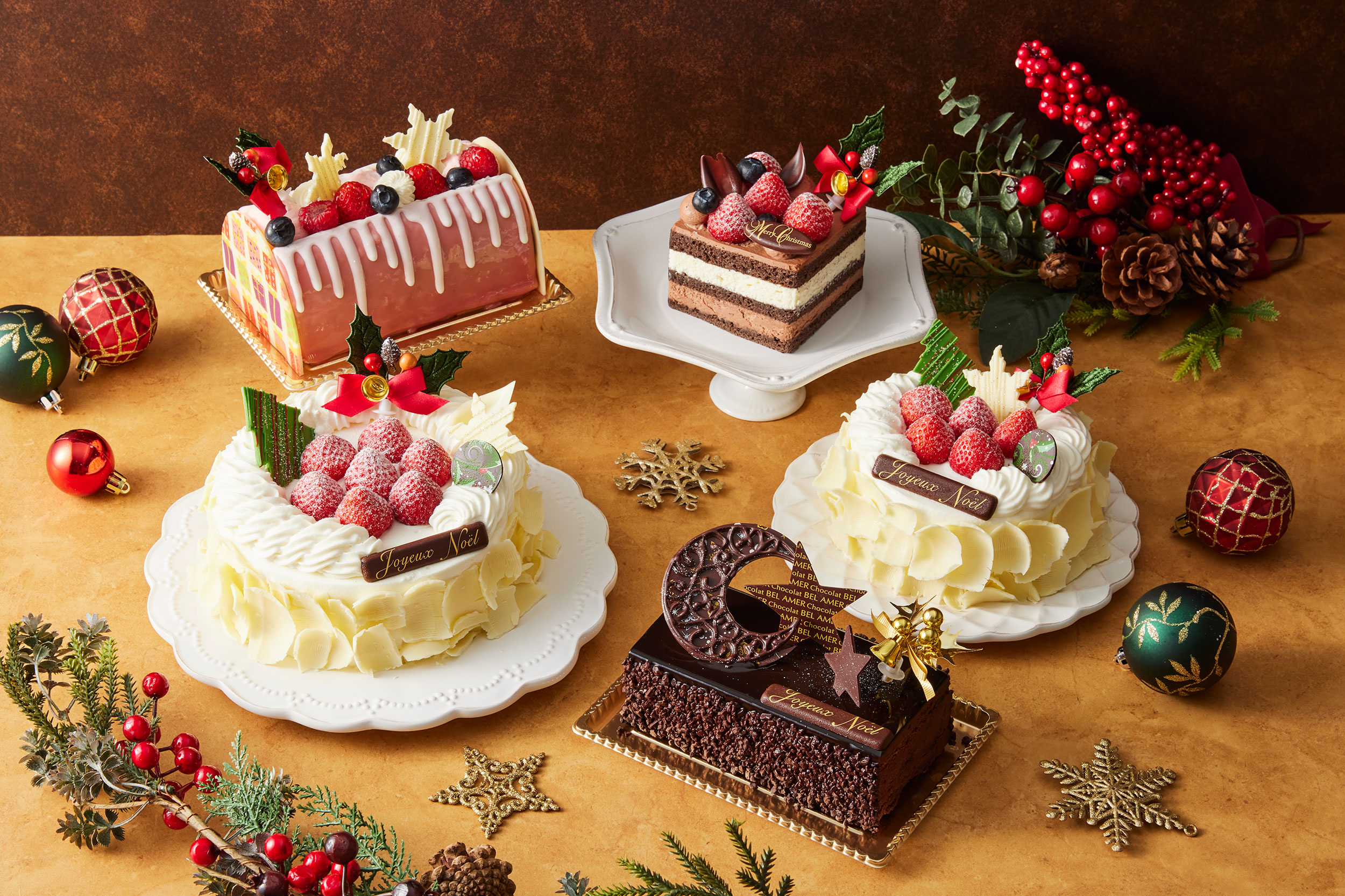 ベルアメールのショコラで彩るクリスマス—6種のクリスマスケーキの予約受付開始！アドベントカレンダーでカウントダウンを楽しむ特別な冬をお届けします